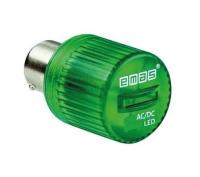Светодиод EMAS LED 24V AC/DC зелёный, IKML024Y